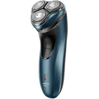 Taurus 3 Side Shave, scheerapparaat met roterende kop, IPX7 waterdicht, zwart, blauw, accuvoeding, 45 minuten gebruiksduur, 214 mm, 200 mm