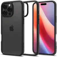 Spigen Kristal Hybride (iPhone 16 Pro Max), Smartphonehoes, Zwart, Transparant