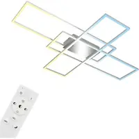 Briloner LED-plafondlamp Roami, dimbaar, alu / grijs / zink, Woon-/ Eetkamer, metaal, Modern, LED plafondlamp