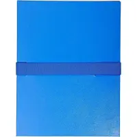 Exacompta 10x Map uitrekbare rug en klep in Balacron - 24x32 cm - Blauw - 622E