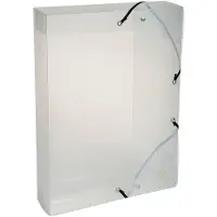Exacompta 8x Crystal PP Klasseerdoos met Rug 60mm - A4 - Transparant - 5982E
