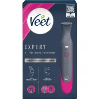 Veet Expert Elektrische alles-in-één trimmer voor vrouwen - Ontharingsapparaat voor bikinilijn, gezicht en wenkbrauwen - Oplaadbaar - 100% waterdicht