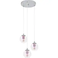 Eglo Ariscani 2 Hanglamp - E27 - Ø 42.5 cm - Chroom/Gekleurd glas