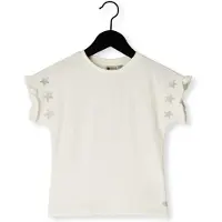 Daily7 T-shirt wit Meisjes Katoen Ronde hals Sterren - maat 98