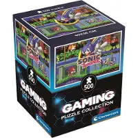 Clementoni Sonic 64 Bit - Legpuzzel 500 Stukjes Cubo - Gaming Puzzel met Opbergdoos voor Volwassenen vanaf 14 Jaar