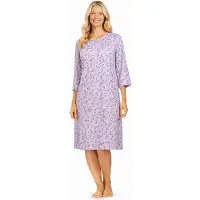 Comtessa - Klassiek dames nachthemd - Bloemen - Mauve - 3/4 mouw - Maat 38
