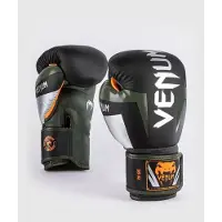 Venum Elite (Kick)bokshandschoenen Zwart Zilver Kaki