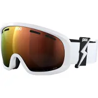 POC - Skibrillen - Fovea Mid Blixten White/Partly Sunny Orange voor Unisex - Wit