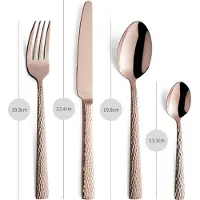 Amefa Felicity - Rosé Champagne - 24-delige bestekset - Voor 6 personen - RVS - Vaatwasmachinebestendig - 6 persoons
