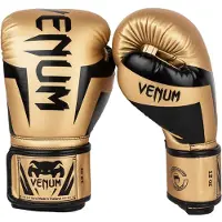 Venum Elite Bokshandschoenen Microfiber Goud Zwart - 10 OZ