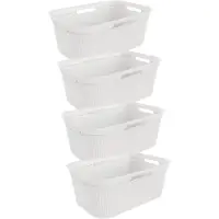 Rotho Flexibele Wasmand Brisen 41 L Wit set van 4 Wasmanden