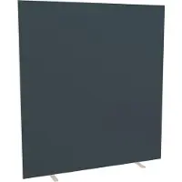 PaperFlow Scheidingswand - textielbekleding - B 1600 x D 390 x H 1740 mm - zwaar ontvlambaar conf. DIN 4102 (B1) - antraciet