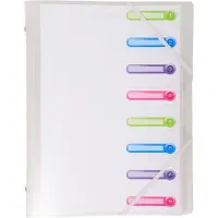 Exacompta Sorteermap Speciaal 8 tabs Transparant Chromaline 56187E 24 (B) x 32 (H) cm 10 Stuks