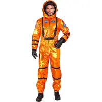 Widmann Astronaut Jumpsuit Heer Metallic - Orange - Maat S