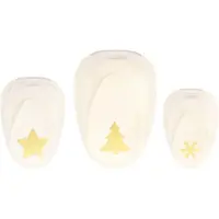 Vaessen creative Pons Set - Figuurpons - Kerst - 3 st. - 1,5 tot 2,5 cm