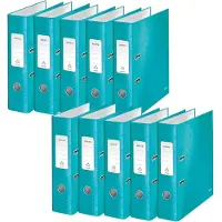 Leitz WOW ordner ijsblauw, rug van 8,5 cm 10 stuks