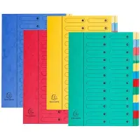 Exacompta 4x Sorteermap Harmonika met uitrekbare rug - 24 indelingen - Groen - 5124E