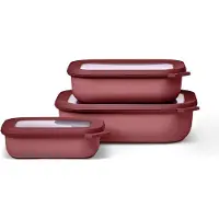 Mepal - Multikom Cirqula vershouddoos set - 500 + 1000 + 2000 ml - Rechthoekig - Vivid mauve