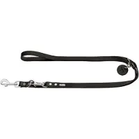 Hunter - V-Lijn - Hondenriem Länge max. 200 cm - Breite 2,0 cm, zwart