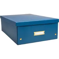 Exacompta 5x Opbergdoos in karton 33x50x16cm Neo Deco, vlak geleverd - Frans blauw - 62452E