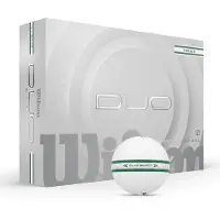 Wilson - Duo Soft TRK360 Golfballen Groen/Zilver (12 stuks) – Ultiem zacht gevoel en goed zichtbare alignment