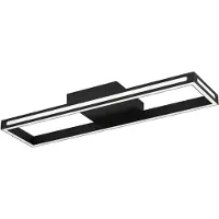 Eglo Slimme plafondlamp Connect Savilanas-Z, dimbaar, zwart, Woon-/ Eetkamer, Aluminium, Modern, Slimme plafondlamp