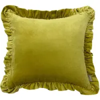 Fonq Velou Sierkussen 50 x 50 cm - Golden Olive