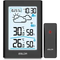 Baldr Weerstation - zwart - groot display - BD-911