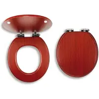 Novaservis Toiletbril Lyra, notenhoutfineer, MDF, zachte sluiting