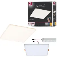 Paulmann VariFit LED-inbouwpaneel 3-Step-Dim Veluna IP44 hoekig 215x215 mm 21W 1650lm 3000K Satijn dimbaar