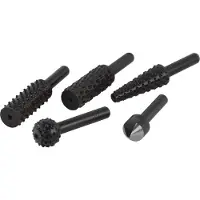Wolfcraft - Rasp Set 5 Stuks - Verzinkboor - Frezenset - Houtfrees - 2540000