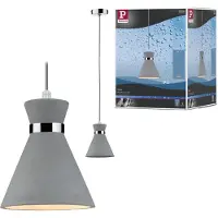 Paulmann Verve 70890 Hanglamp LED E27 20 W Beton-grijs, Chroom