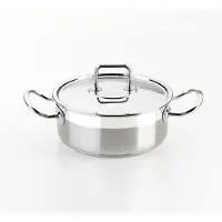 BRA Profesional A340352, ovenschotel voor ovengerechten, rond, roestvrij staal, keramisch, geschikt voor gas, halogeen, inductie, afgesloten bodem, zilverkleurig, roestvrij staal