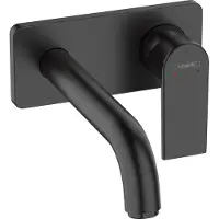 Hansgrohe Wastafelmengkraan Eengreeps Inbouw Vernis Shape Voor Wandmontage Voorsprong 20.7 cm Mat Zwart