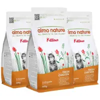 Almo Nature 3x Kattenvoer Droog Life Maintenance Kitten Kip & Rijst 400 Gr