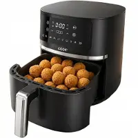 Media Evolution COOK-IT Airfryer 6L XL - 1600W - 8 Programma’s - Touchscreen - Vaatwasserbestendige Mand - Warmhoudfunctie - Shake Reminder - Matzwart