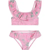 Tumble 'n dry bikini met ruches roze Meisjes Polyester All over print - maat 134