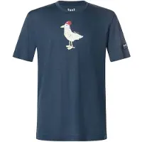 Super.natural - Kid's Johnny Tee - Merinoshirt 140, blauw/ various