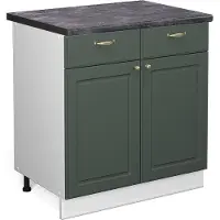 Vicco Fame-Line Keukenonderkast – 80 cm, WB Antraciet Groen-Goud Landhuis