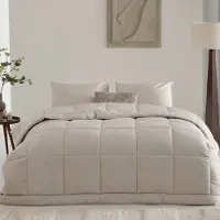 Walra | Dekbed zonder overtrek Natural Haze - 240x200cm - 100% percale katoen - Wasbaar dekbed - 4 seizoenen - Bedrukt dekbed - Hoesloos Dekbed