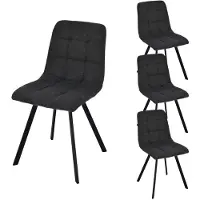 CALICOSY Set van 4 gestoffeerde stoelen chilli