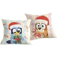 Halantex Sierkussen - 40x40 cm - Kerst kussen met vulling - 1 stuk - Vierkant - Bedkussen - Woonkussen - Woondecoratie - Voor kinderen - Voor jongens en meisjes