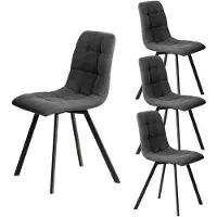 CALICOSY Set van 4 gestoffeerde stoelen chilli