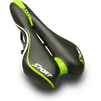 Voltano Sport Fietszadel – Zwart / Groen - Gel - Trekking Zadel