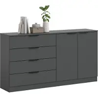 Ebuy24 Kopenhagen dressoir 4 laden, 2 deuren antraciet.