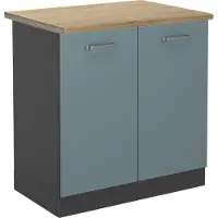 Vicco R-Line Wastafelkast – 80 cm, WB Eik Blauw-grijs