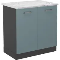 Vicco R-Line Wastafelkast – 80 cm WB Marmer Blauw-grijs
