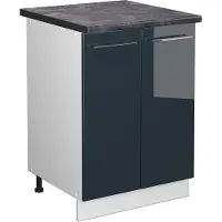Vicco Fame-Line Keukenkasten – 60 cm, WB Antraciet Donkerblauw hoogglans