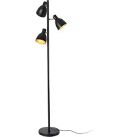 Lux.pro Staande lamp Witney vloerlamp 154 cm 3xE14 zwart en goudkleurig