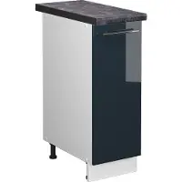 Vicco Fame-Line Keukenkasten – 30 cm, WB Antraciet Donkerblauw hoogglans